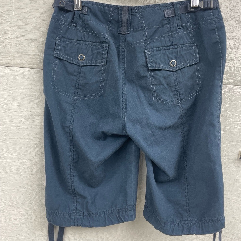Eddie Bauer Blue Drawstring Hem‎ Cargo  Mercer Fit Bermuda Shorts Petite 2 - Picture 6 of 11